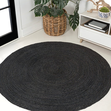 Zara Braided Coastal Cottage Round Jute Round Rug